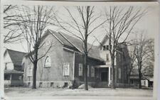 RPPC M.E. Church Bangor, Michigan MI Pastor In Front Of Church 1949 Postcard picture