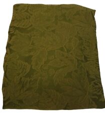 Vintage Mid-Century Mod 1970s Green/Leaves Fabric Tablecloth Rectangular picture