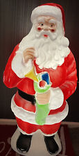 VTG Santa Claus Empire Blow Mild with Green Stocking Works Great 3’5” picture
