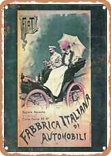 METAL SIGN - 1899 Fiat Italian Automobile Factory Vintage Ad picture