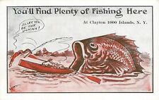 Postcard C-1915 Witt Bi fish exaggeration comic humor Freak 23-8186 picture