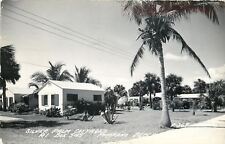 Pompano Beach Florida~Silver Palm Cottages~1950 Real Photo Postcard RPPC picture