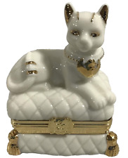 Lenox Treasures Egyptian Cat Treasure Trinket Box With Charm picture