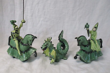VTG Ceramic Arts Studio Figurines, Archibald Dragon, Knight, Horses, Lady Rowena picture