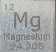 Magnesium Metal 25.4mm 1 Inch Density Cube 99.95% Element Collection USA SHIP picture