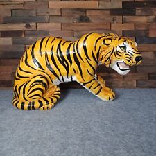 Beautiful Vintage MCM Ceramic Bengal Tiger Hand Painted picture