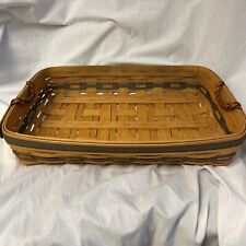 Longaberger Rectangle Basket With Leather Handles 1999 picture
