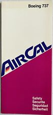 AirCal Air California Airlines Safety Card - Boeing 737 - No Date picture