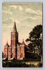Danielson CT-Connecticut, St James Church, Religion, Vintage c1910 Postcard picture