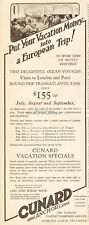 1925 Cunard Passenger Steamship SS Cameronia Berengaria Laconia Ocean Liner Ad picture