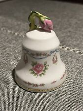 Lefton Royal Hampton Bone China Dainty Ceramic Pink Rose Bell 3.5