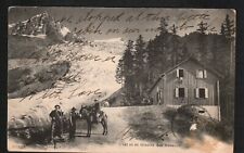 Antique Old Postcard Mountains Horse Glacier Chalet 1904 picture