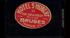 Hotel St. Hubert Bruges Belgium Luggage Label picture