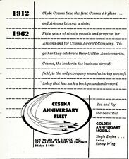 1962 Print Ad-Cessna Anniversary Fleet(Sun Valley Air Service)Phoenix, Arizona picture