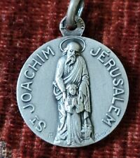 St. Joaquim Sterling Vintage & New Holy Medal Catholic Patron of Fathers picture