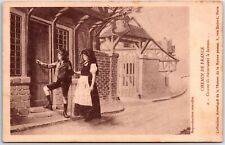 VINTAGE POSTCARD ASSISTING THE INJURED CHILD IN WW I ALSACE FRANCE c. 1915 picture