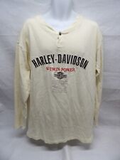 VINTAGE HARLEY DAVIDSON MOTORCYCLES LONG SLEEVE MENS T SHIRT LARGE V TWIN POWER picture