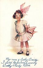 Vintage Postcard 1910's Dorothy Dainty Wearing Ribbons Fashion Wear picture