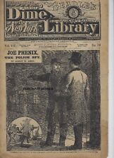 BEADLE'S NEW YORK DIME LIBRARY # 79 JOE PHENIX DETECTIVE DIME NOVEL STORY PAPER picture