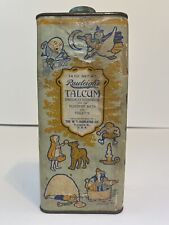 Vintage 1922 Rawleigh's Talcum Powder Advertising Tin Container Nursery Rhyme picture