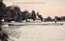 Silver Lake WI Wisconsin Edelweiss Cottage Lodge Cabins Kenosha Vtg Postcard B6 picture
