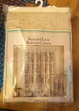 New Vintage Eggshell Jacquard Lace Balloon Curtain Cottage Shabby 60