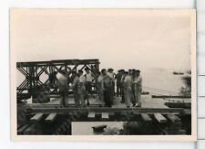 wd3 Vintage Photo 1950's Hong Kong British Soldiers Building Bailey Bridge 116a picture