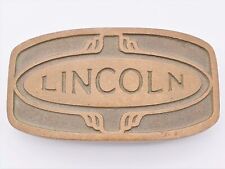 Solid Brass Lincoln Cars UB Vintage Belt Buckle picture