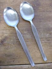 2 Oval Soup Place Spoons ESM RemaLux Stainless Germany Chrom Nickel Stahl RMX10 picture