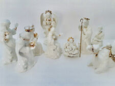 Adams Hart 9 Pc Retired Vtg Collection Fine Bisque Porcelain Christmas Nativity picture