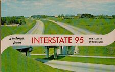 GREETINGS FROM I-95 Main Street of the South Postcard Interstate Super Highway picture