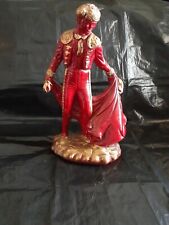 VTG Matador Bull fighter Large heavy  15 inch chalk ware red & gold  1950's. picture