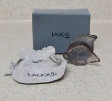 Authentic LALIQUE Crystal Angel Fish Figurine Lot of 4 Made in France - Vintage picture