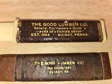 VTG PAIR THE GOOD LUMBER COMPANY QUINCY PENNSYLVANIA WOOD PLASTIC LETTER OPENERS picture