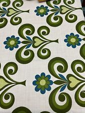 Scandinavian Vintage Curtain Panels Danish Import Retro Fabric **Rare Find** picture