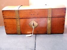 Fabulous 18th/19th Century Wooden Dome Top Box Custom Fitted For Jewelry picture