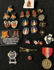Lot Of 25 Assorted US Military Items/Pins, Some New. picture