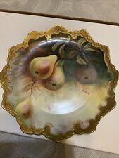 Antique Rosenthal R. C. Malmaison Hand Painted and Signed 9” Heavy Gold Gilded  picture