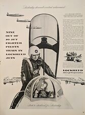 1952 Lockheed Aircraft Corporation Print Ad, 9 of 10 Pilots Train In Lockheed picture