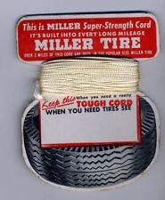 Miller Tire Advertising Card with Super Strength Tire Cord 1920's picture