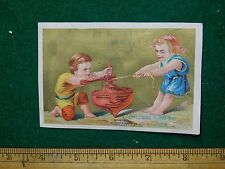 1870s-80s G A Heyne Ulmiset Cures Kids Spinning Top Victorian Trade Card F36 picture