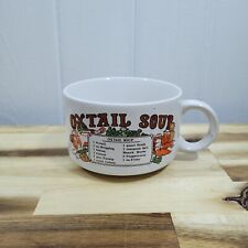 Vintage 1970's Oxtail Soup Recipe Mug 14oz Ceramic Bowl with Handle picture