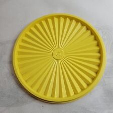 Vintage Tupperware Servalier 8 Round Replacement Lid Only 1205 Yellow  picture