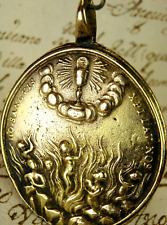 18th Century Our Lady of Carmel Blood of Jesus Saving Souls From Purgatory Medal picture