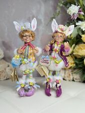 Mark Roberts 15” Easter Elfin Girl #58 of 400 & Boy #152 of 500 Limited Edition picture