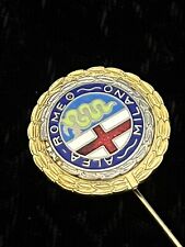 Vintage ITALY MILANO 1950 Classic ALFA ROMEO Badge Shield Enameled Stick Pin picture