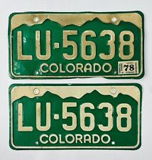 Set of 2 Vintage 1970’s COLORADO License Plates (C1) picture