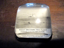 WRIGHT BROTHER'S FIRST FLIGHT 1903 ORVILLE & WILBUR WRIGHT SOUVENIR PAPERWEIGHT picture