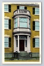 Salem MA-Massachusetts, Salem Doorway, Safford Porch, Antique, Vintage Postcard picture