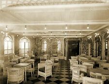 1912 Veranda Cafe & Palm Court of the Titanic Historic Picture Photo Print 5x7 picture